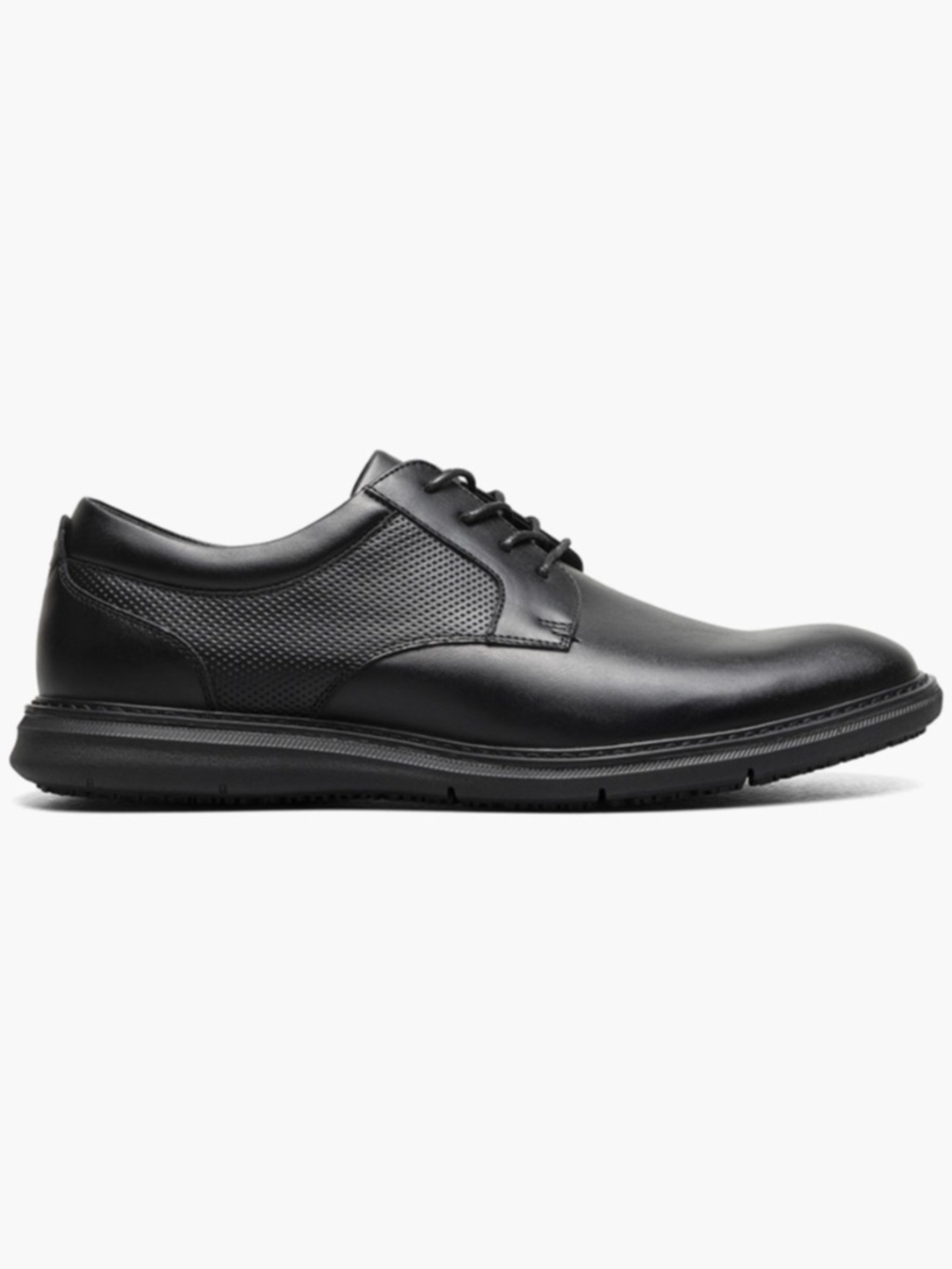 Mens Nunn Bush Chase Work Plain Toe Oxford in Black. 85126